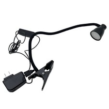 LED Clip On Desk Lamp Adjustable Color Temp, 6 Illumination Modes, Black USB