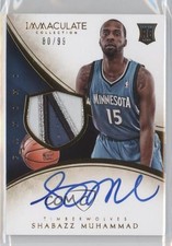 2013-14 Panini Immaculate Rookie 80/99 Shabazz Muhammad #132 Patch Auto 3s8