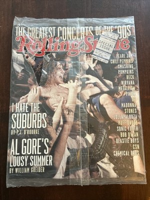Rolling Stone Magazine Concerts Pearl Jam Nirvana Metallica Sealed 9/30/99 READ!