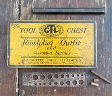OLD VINTAGE ORIGINAL THE TOOL CHEST GTL 1933 RAWLPLUG OUTFIT AND ASSORTED SCREWS