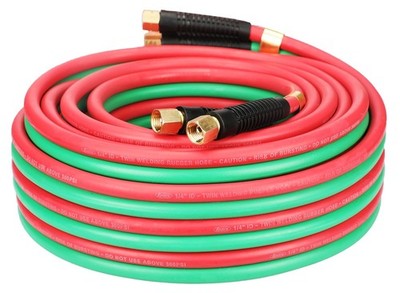 Keepro 1/4 Inch Twin Welding Rubber Hose, Oxygen Acetylene Hose 300 PSI, Torc...