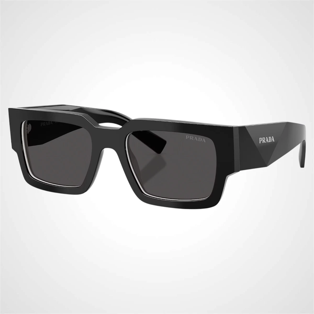 Pre-Owned Prada 211024 Unisex Sunglasses-Black PRADA Black Square Sunglasses for Men for sale | eBay main image 2