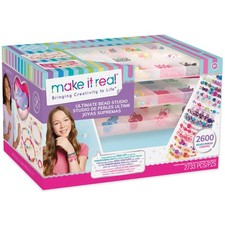 Make It Real DIY Jewellery Making Bead Set with Beads, Charms and Storage - Arts