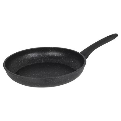 28 cm Edelstahl Induktion Bratpfanne - Soft Touch Griffe Kochgeschirr Pfanne