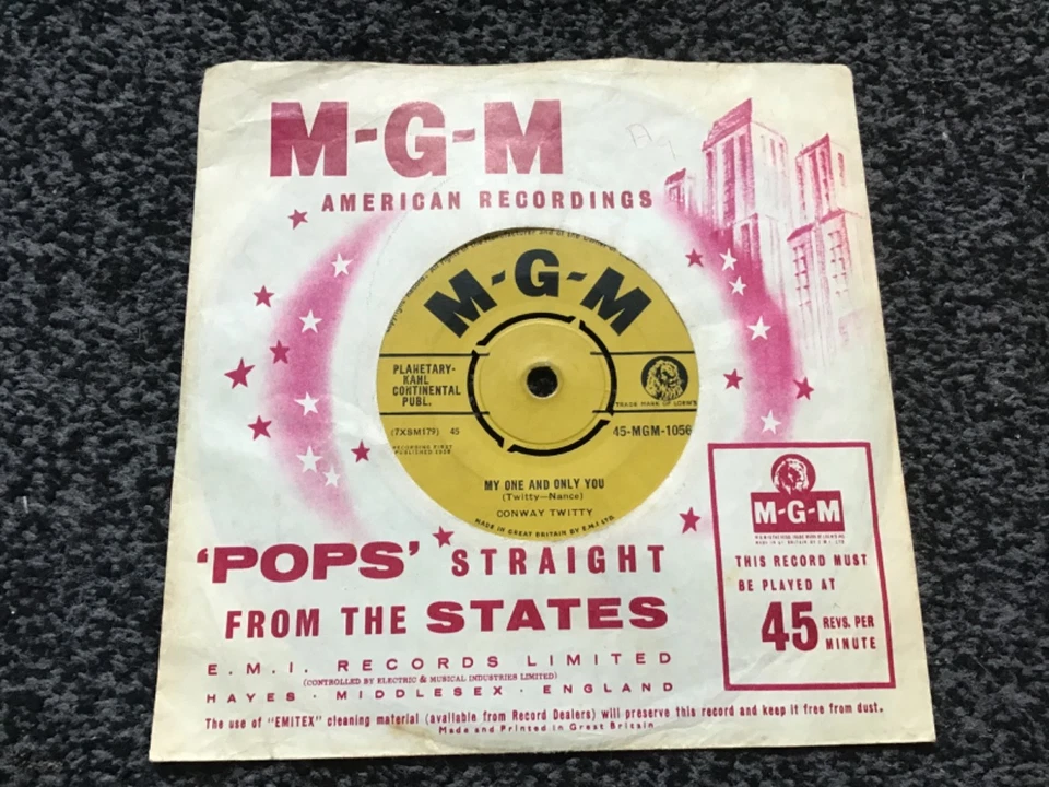 CONWAY TWITTY - LONELY BOY BLUE 1959 UK SINGLE MGM 1056 VERY GOOD+ CONDITION - Image 2 of 4