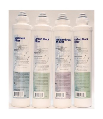 QCRO Complete Replacement Filter Kit 75 GPD for Pura/Aquaflo