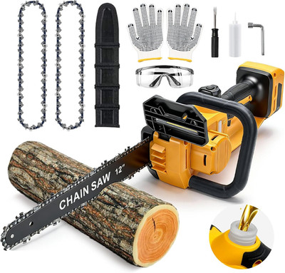 Brushless Electric Chainsaw 12'' Cordless, Compatible with Dewalt Battery(No Batt
