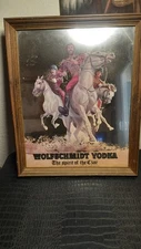Vintage Wolfschmidt Vodka Sighn Mirror