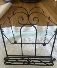 Metal Cookbook Holder Recipe Book /Bible Stand for Kitchen, Vintage Scrollwork