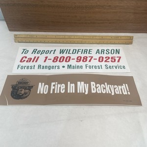 Vintage NOS Smokey Bear Prevent Forest Fire Bumper Sticker