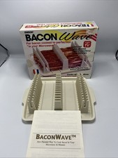 Bacon Wave Microwave Bacon Tray As Seen on TV by Emson Plastic Skewers Missing