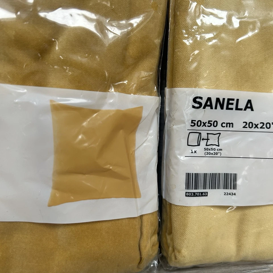 IKEA Sanela Cushion Cover 50 x 50 CM Mustard Yellow Pillow New 20 X 20 Bundle - Image 3 of 3
