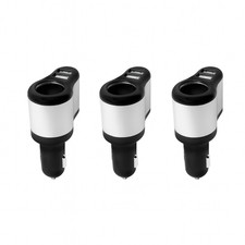 3 Stück Zigarettenanzünder 2 x USB Adapter KFZ Auto Ladegerät 12V 24V Steckdose 