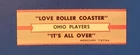 Ohio Players Mercury 73734 LOVE ROLLER COASTER Jukebox insert only