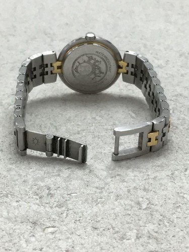 HERMES Women's Watch Clipper Quartz Analog Silver Gold Scratched Used - Picture 4 of 5