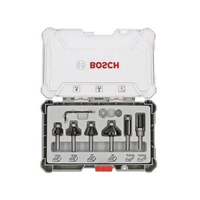 Bosch 6-teiliges Rand- und Kantenfräser-Set Fräser Set - 8mm Schaft - in Box