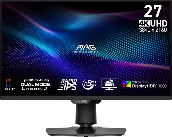 MSI MAG 274UPDFDE E16M 27 Zoll 4K (Uhd) Dualmode Rapid IPS Miniled 16:9 160 H...-image