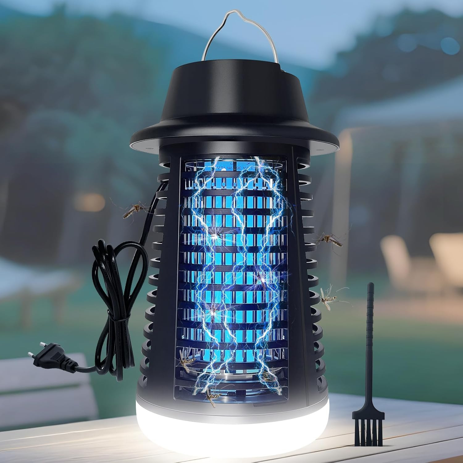 Lampe anti moustique pour terrasse et camping Joyshie avec éclairage LED de jardin