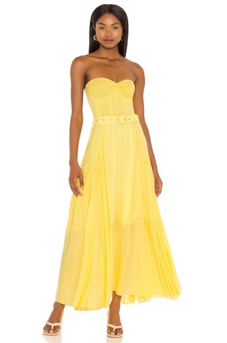 NEW SWF DRESS MAXI STRAPLESS SMOCKED 