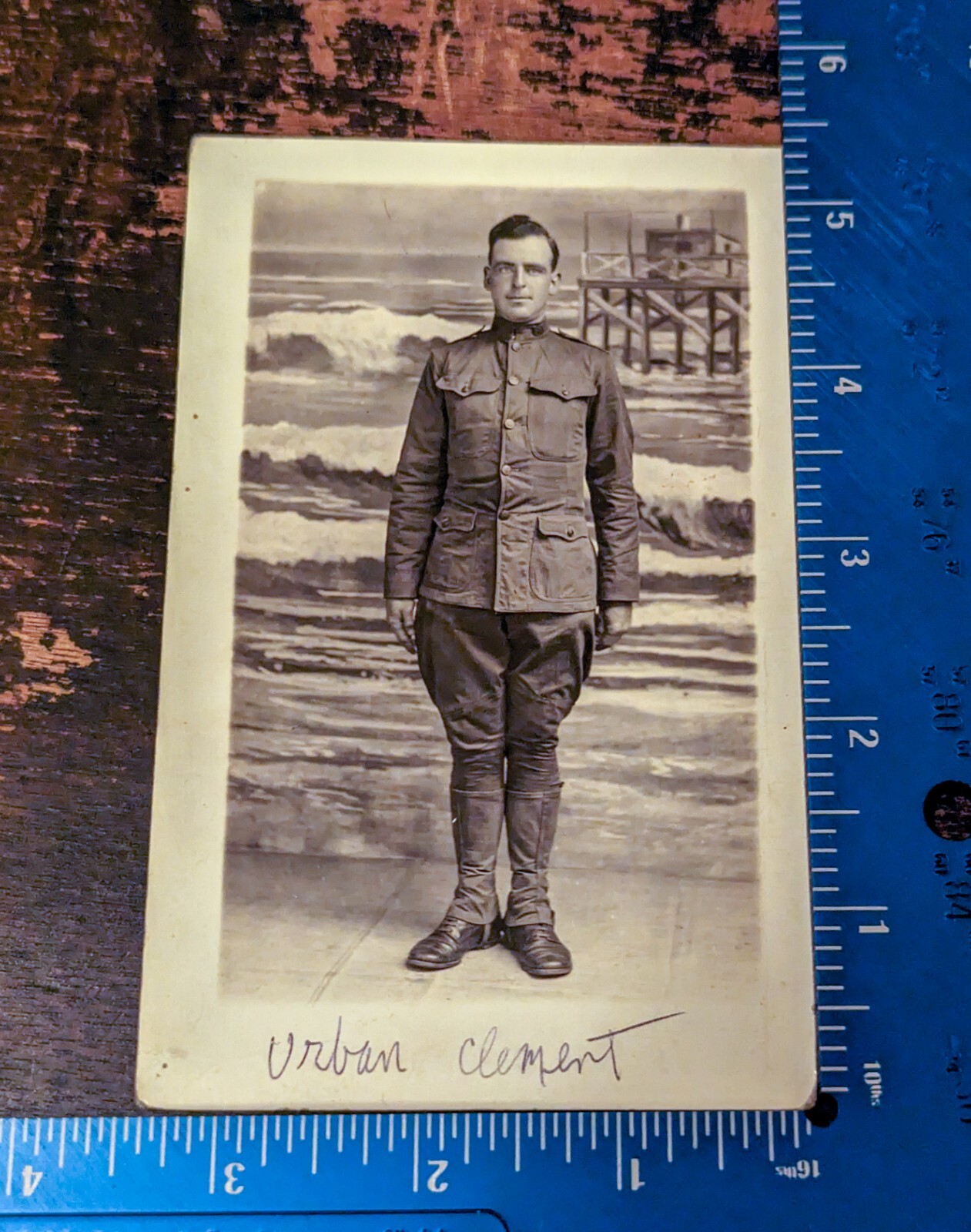 RPPC Photo & Portrait WW1 Doughboy Urban Clement Butlerville Jennings