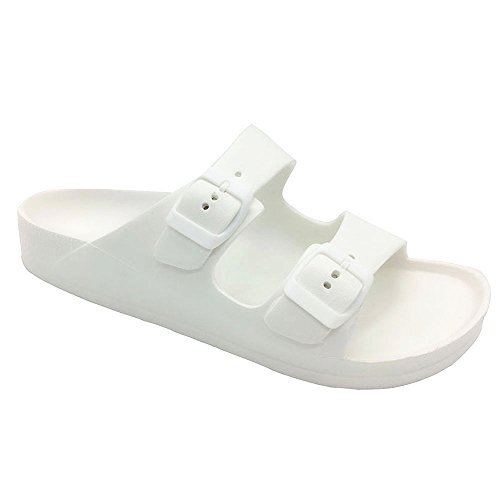 FUNKYMONKEY Women's Comfort Slides Double Buckle, White/Sandals/Women, Size  8.5 606015313434 | eBay
