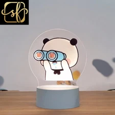 (A3-Warm Yellow Light) Bubu Dudu Led Night Light Cute Bear Panda Figures Lamp US