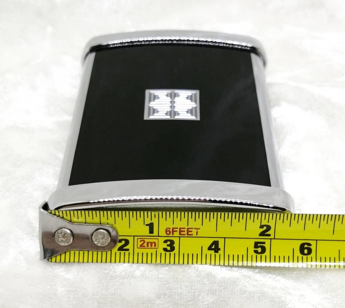GIVENCHY Black Silver Tone Cigarette Portable Compact Pocket GIVENCHY Black Silver Tone Cigarette Portable Compact Pocket