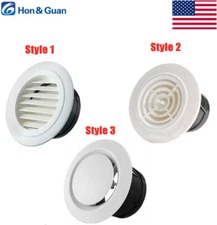Hon&Guan 3 inch Ventilation Grille Cover Extractor Wall Soffit Air Vents Outlet