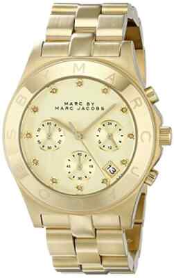 NEW MARC JACOBS BLADE GOLD TONE,CRYSTALS DIAL,BRACELET WATCH  display picture 2