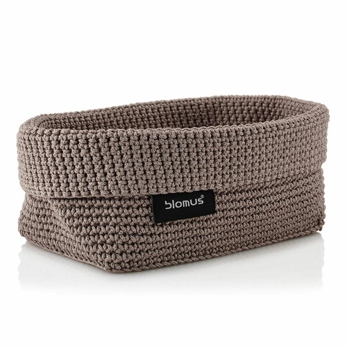 Cesta de ganchillo Blomus Tela Large, cesta, estante, organizador de baño, textil, marrón - Imagen 2 de 2