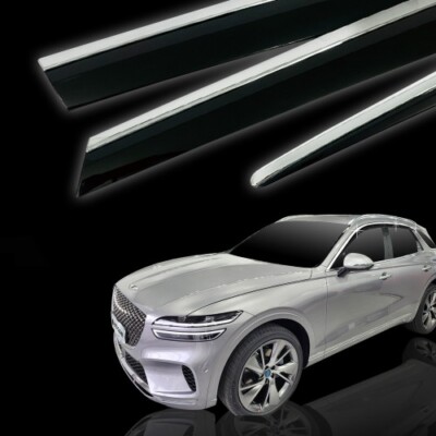 Chrome Edge Smoke Window Shade Rain Vent Visor for 2021 2022 2023 Genesis GV70