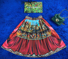 LEGENDARY! CATWALK! Dolce&Gabbana dress skirt print warriors iT40 poplin