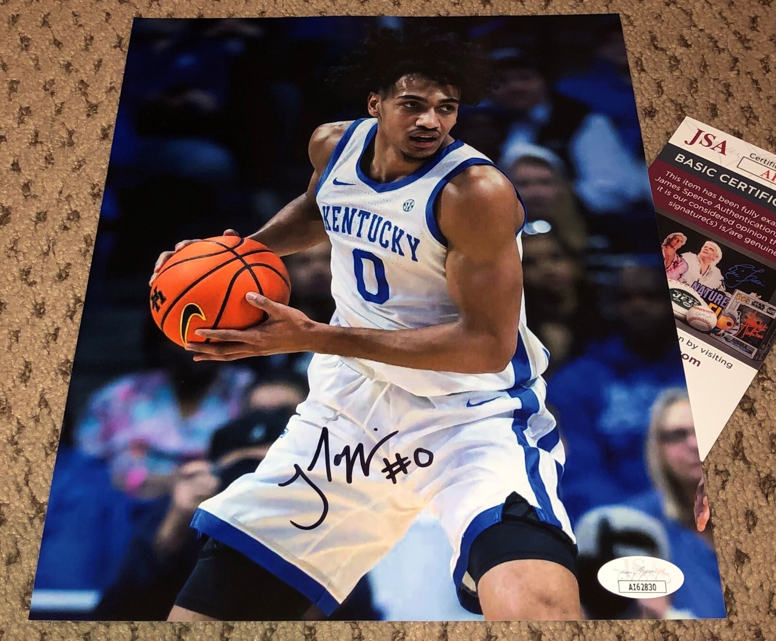 JACOB TOPPIN SIGNED 8X10 PHOTO JSA AUTOGRAPH KENTUCKY BASKETBALL CATS UK WILDCAT 