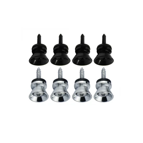 FLEOR 4PCS Guitar Strap End Pins Lock Buttons Pegs Screw for Guitar Ukulele