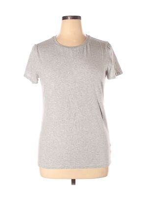 Lord Taylor Women Gray Short Sleeve T-Shirt XL