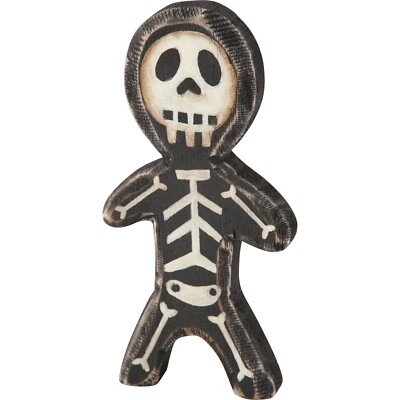 Primitives by Kathy Halloween Skeleton Chunky Sitter Rustic Home Decor Fall Tray