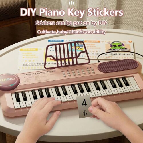 3 - 6 Yr Olds Kids Piano Keyboard with Mic, 37 Keys, Musical Toy, Bday Gift - Picture 15 of 21
