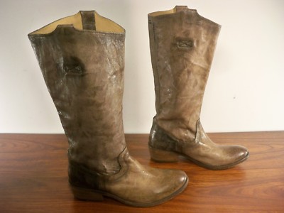 Womens FRYE #77207 Carson Tab Tall Western Riding Leather Knee-High Boots Size 6