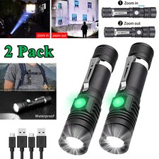 Super Bright LED Tactical Flashlight Zoomable Waterproof Pocketsize Rechargeable