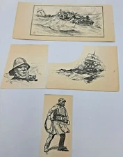 Lot of Art Print Cuts -  Nautical Theme