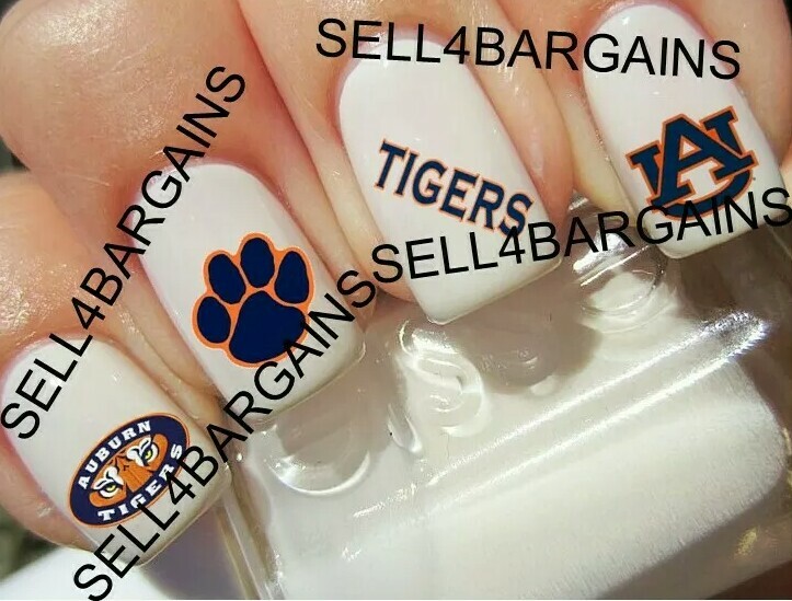 AUBURN TIGERS NAIL Art Stickers Transfers Decals Set Of 54 - A1338 $4.50