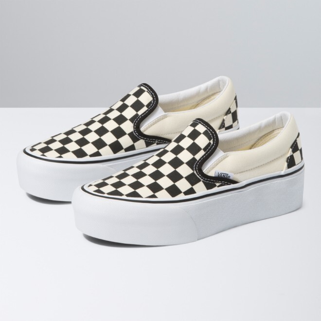 VANS Stackform SlipOn Women Platform Sneakers Checker ✅Multiple Sizes  ✅Expedited