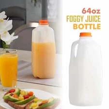 64oz Empty Plastic Juice Bottles with Tamper Evident Caps Freezer Safe BPA FREE