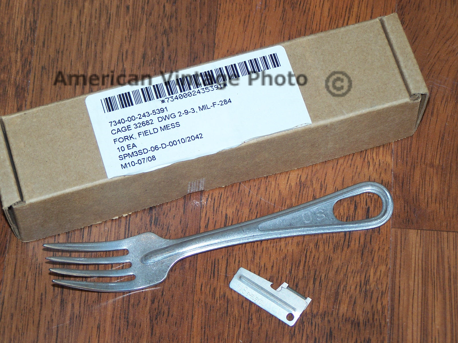 Mess Fork Military Stainless Eating Utensil Silverware Vietnam Army USMC w P38 