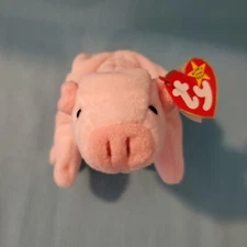 VINTAGE - TY BEANIE BABIES "SQUEALER" #4005 PVC PELLETS 1993 GERMANY  LOOK!!