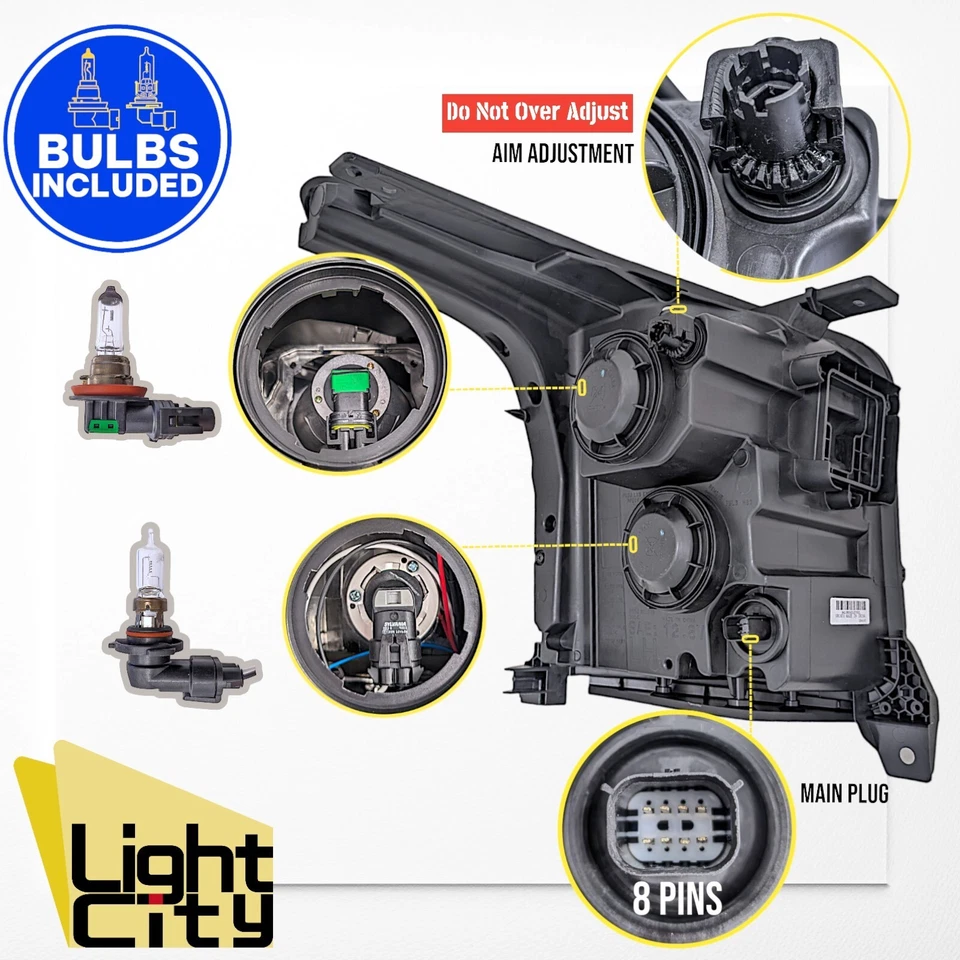 [Halógeno] Faro proyector lateral del conductor LED DRL LH para GMC Yukon 2015-2017 Foto 3 de 4