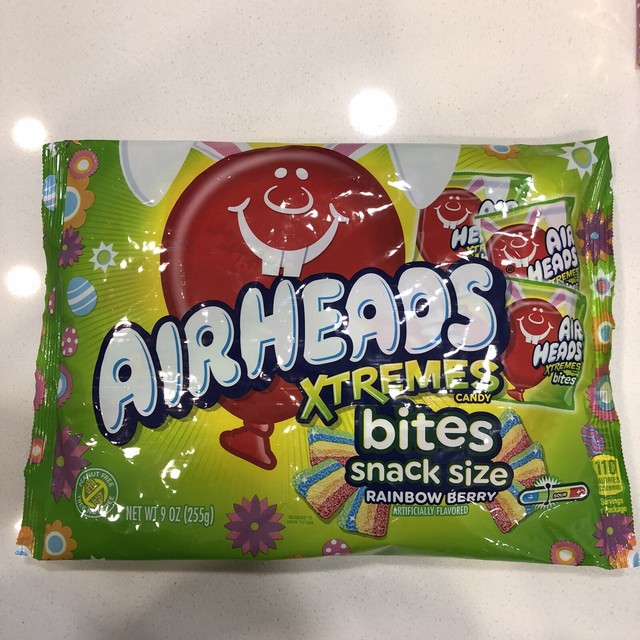 AirHeads Xtremes Bites Snack Size Rainbow Berry 9oz Bag Individual