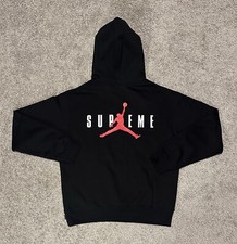 Supreme x Jordan Hoodie Sweatshirt Black FW24...