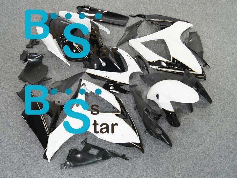 White Black GSXR600 Fairing Fit SUZUKI GSX-R600 GSX-R750 2006-2007 44 A7 item image