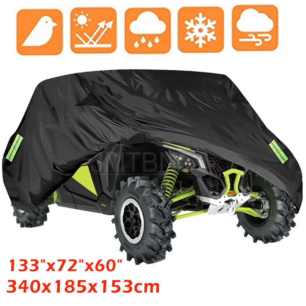 JMTBNO Universal UTV Storage Cover For Yamaha Wolverine RMAX2 1000 & Most 2-Seat UTVs – Waterproof UV Protector